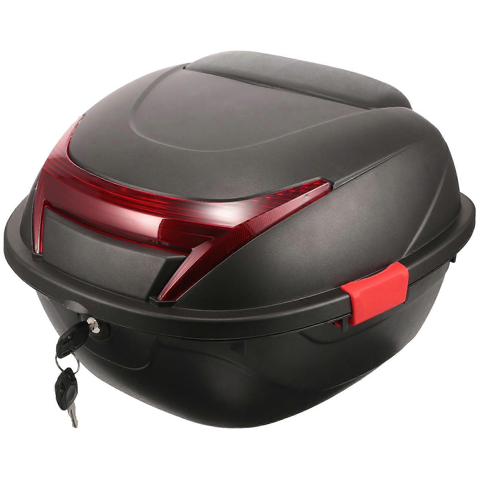 Motorcycle Rear Storage Box for Storage 1Set Durable Large Capacity Black