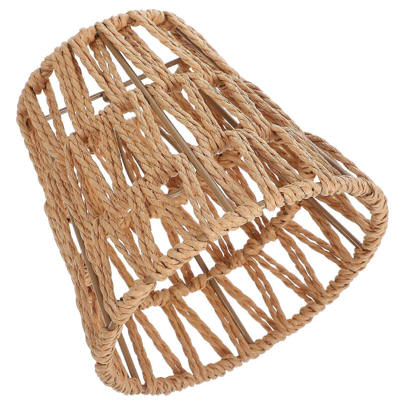 Paper Rope Lampshade Rustic Ceiling Lamp Cover for 3Pcs Replacement Use