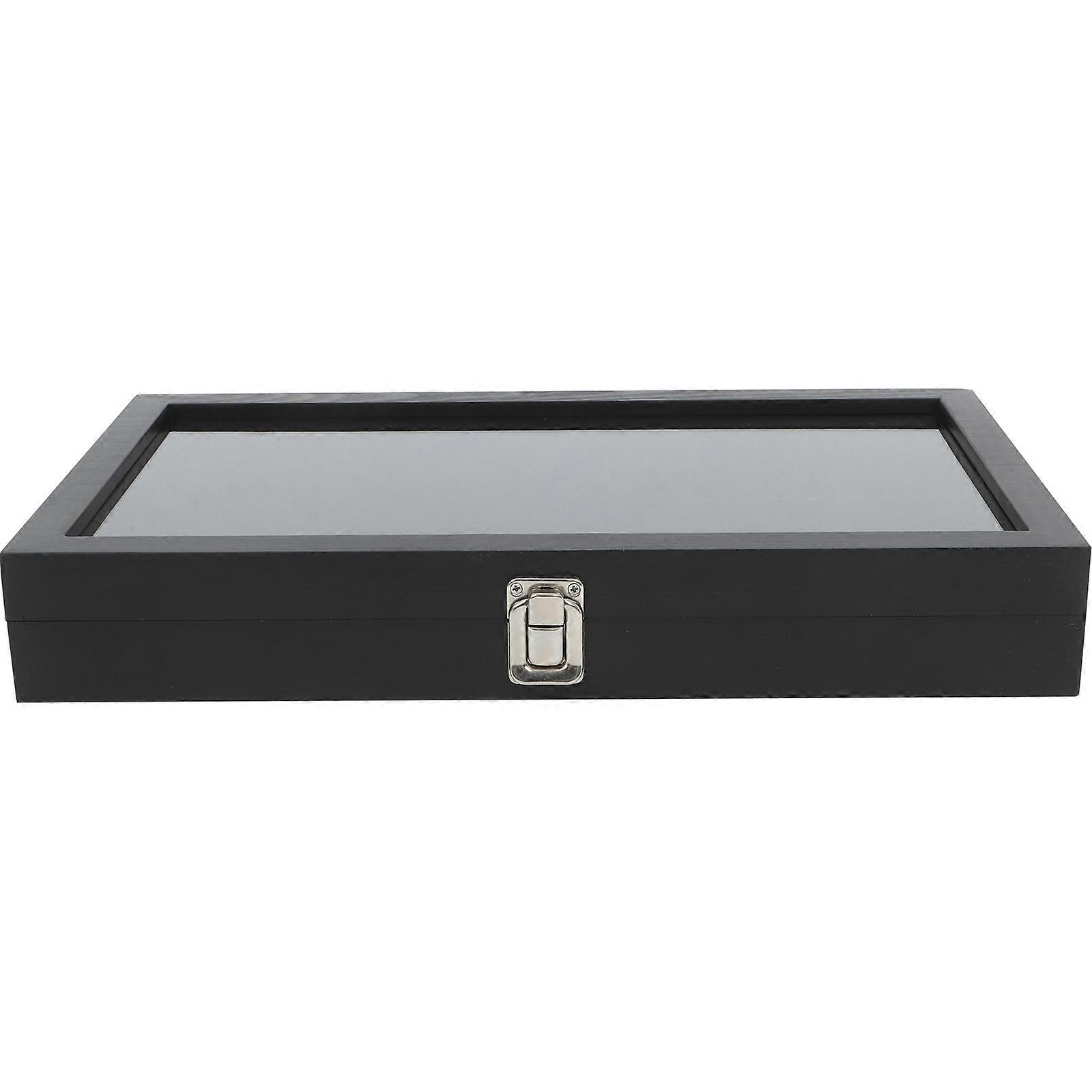 Wooden Display Case for Butterfly Specimens with Flip-Top Storage 3Pcs