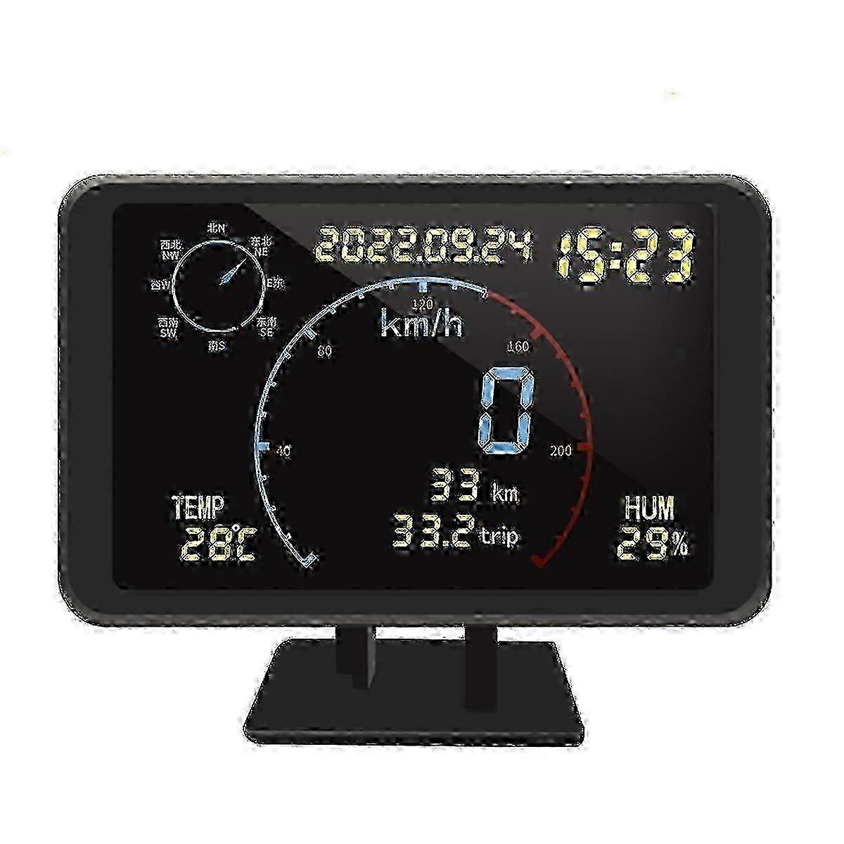 4.7 Inch Car Odometer HUD with Speed Alarm & Compass TroveMart