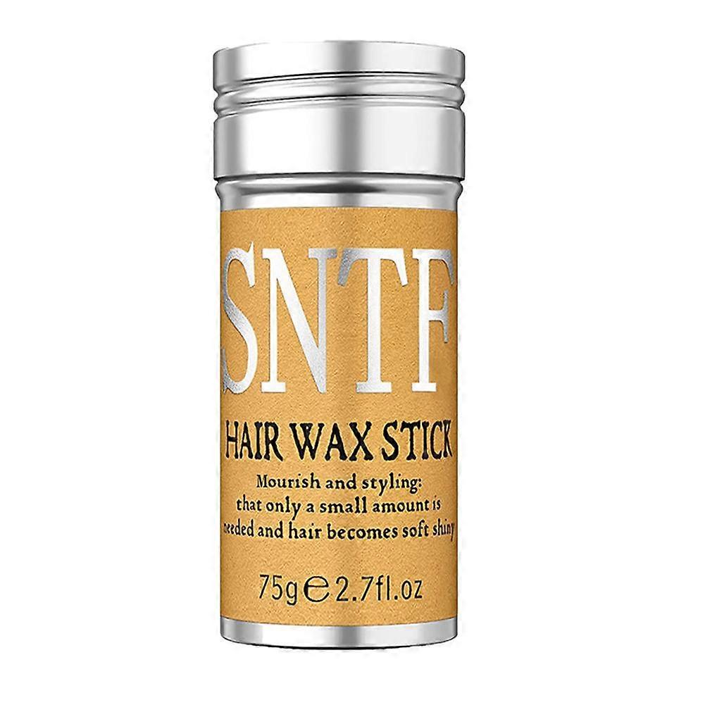 Cujmh Yellow Hair Styling Wax Stick, Lightweight Moisturizing Formula for Smoothing Flyaways and Broken Hair Control