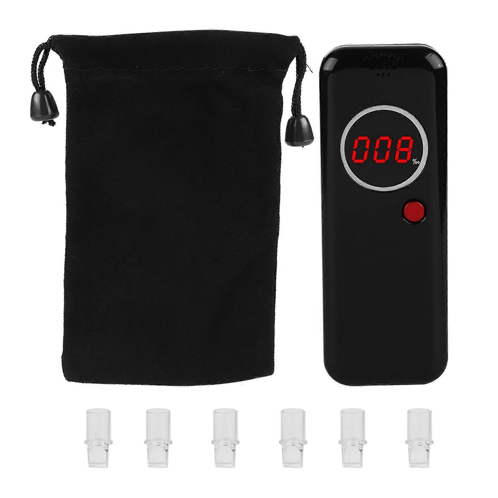 Professional breathalyzer with red LCD display and digital backlight