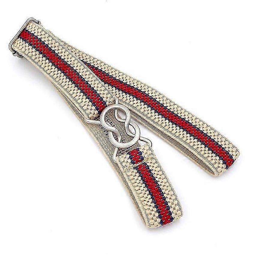 Elastic Braided Belt for Kids with 8-Character Clasp