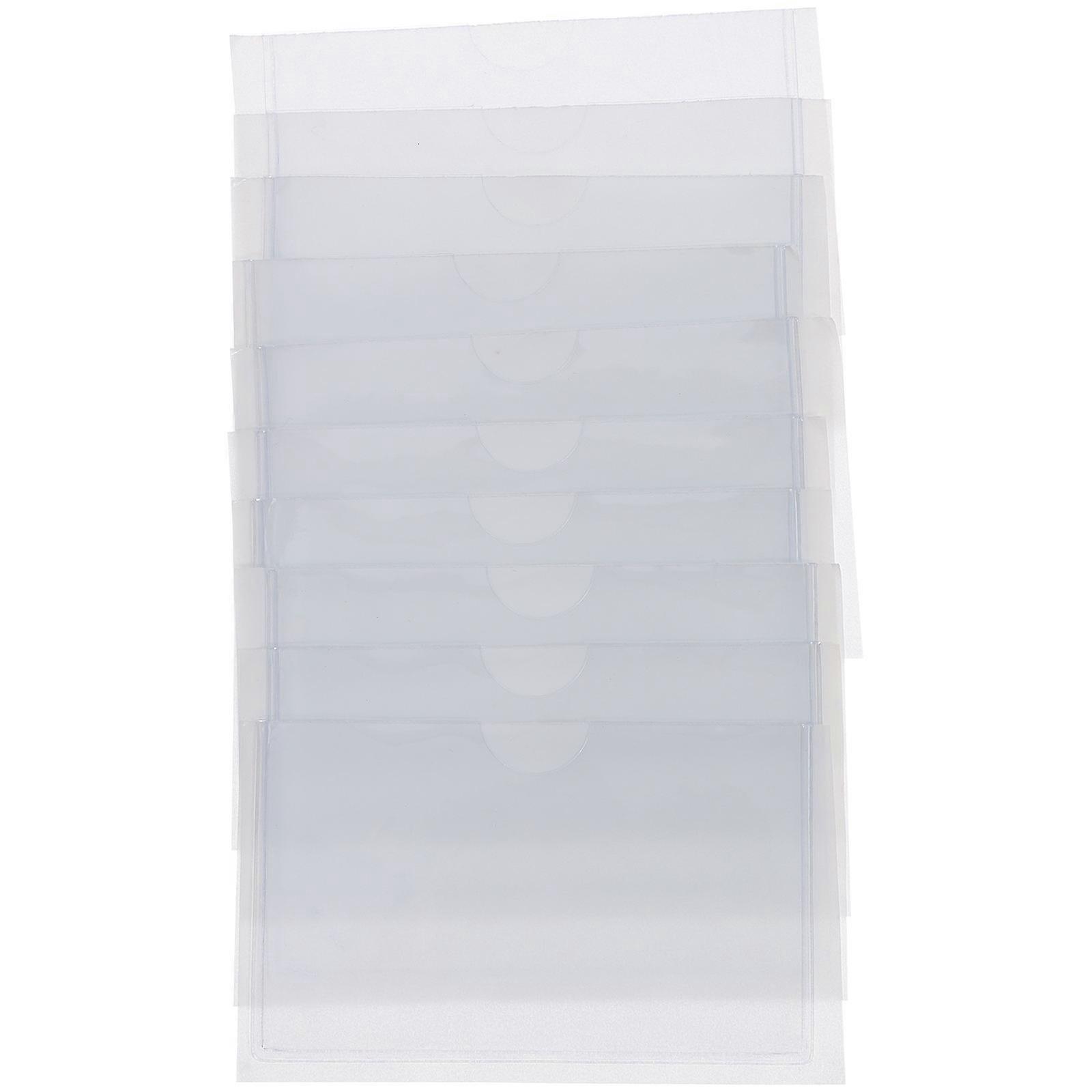 Transparent Self Adhesive Index Card Holder for Protection 30Pcs