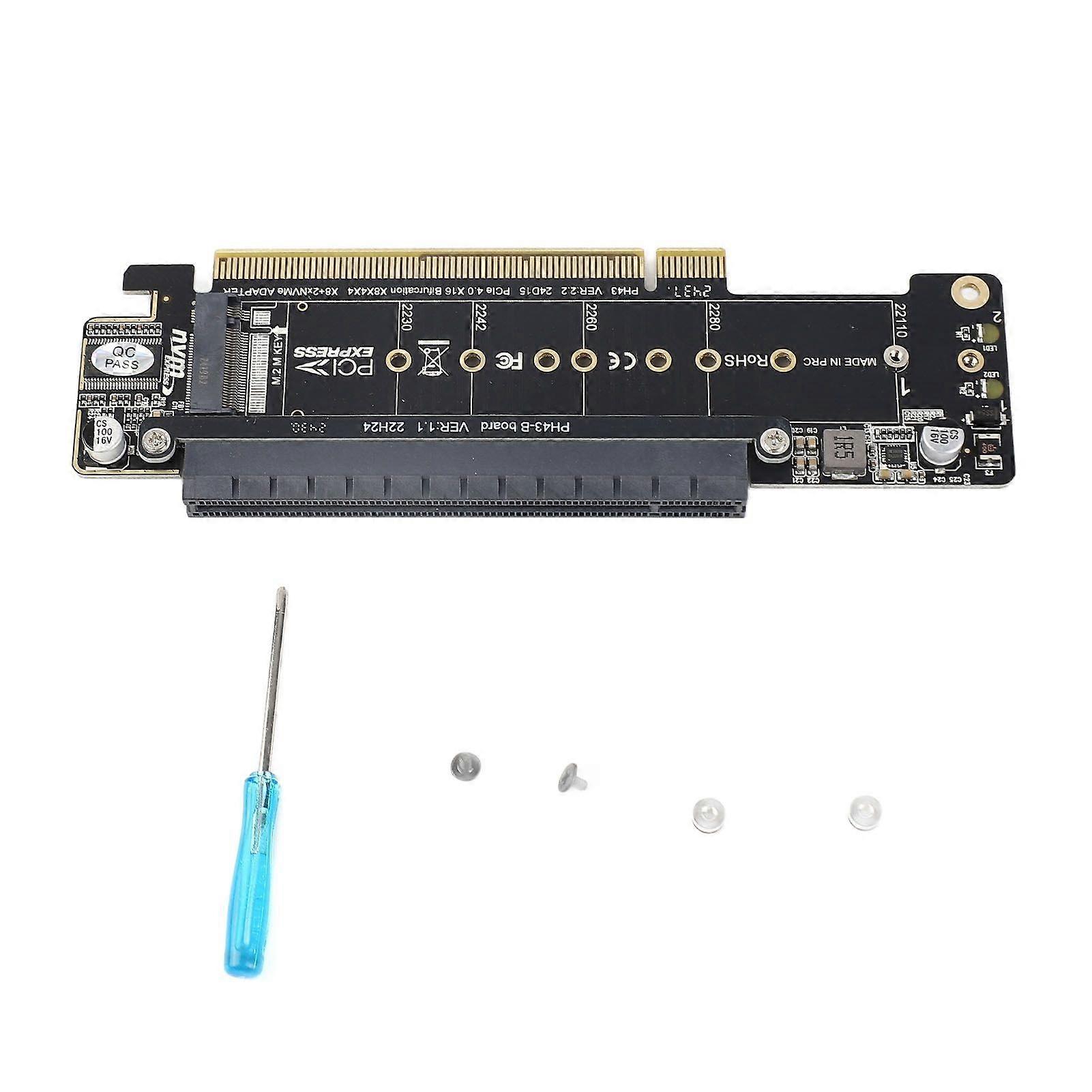 PCIE X16 Expansion Card M.2 NVMex2 Supports PCIE4.0 Pcie X16 to X8 X4 X4 Split Expansion Card