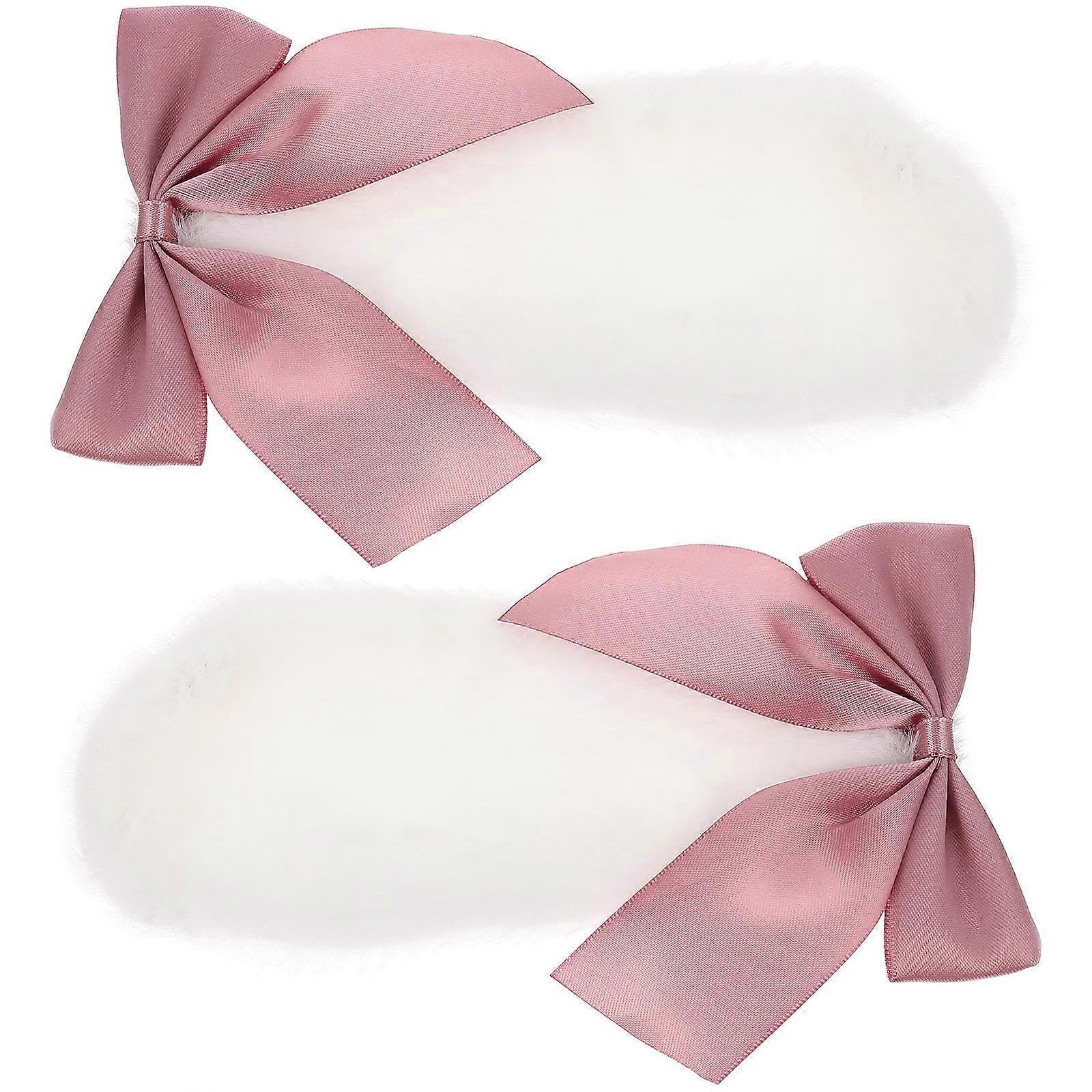 Bunny Ear Headbands for Parties 1 Pair of Rabbit Ear Shape Hair Clips Multi Color Fabric Hair Decoration