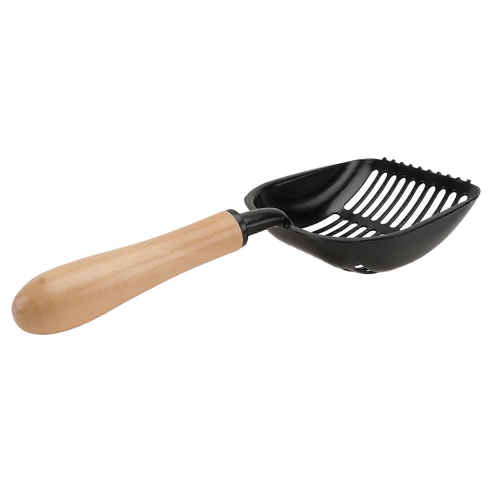 Practical Cat Garbage Cleaning 1Pc Wooden Handle For Cat Owners 35x14cm Durable Handle Design