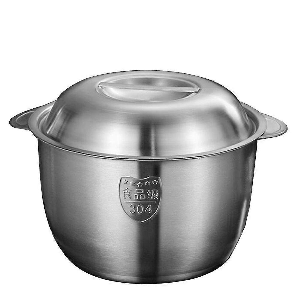 Stainless Steel Soup Basin Food Container 1Pc Keeps Food Warm Multi-Functional Use Silver