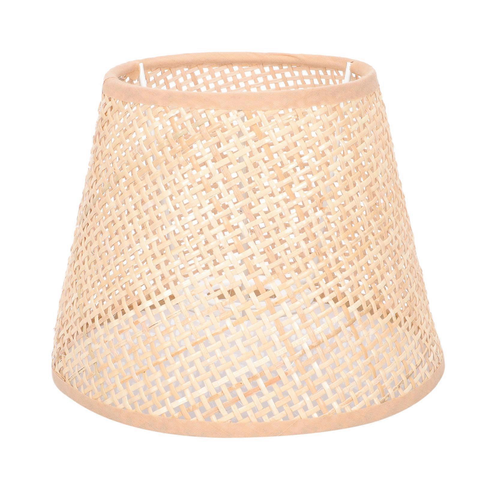 Rattan Woven Lamp Shade 4Pcs for Table Lamp Khaki Replacement Covers