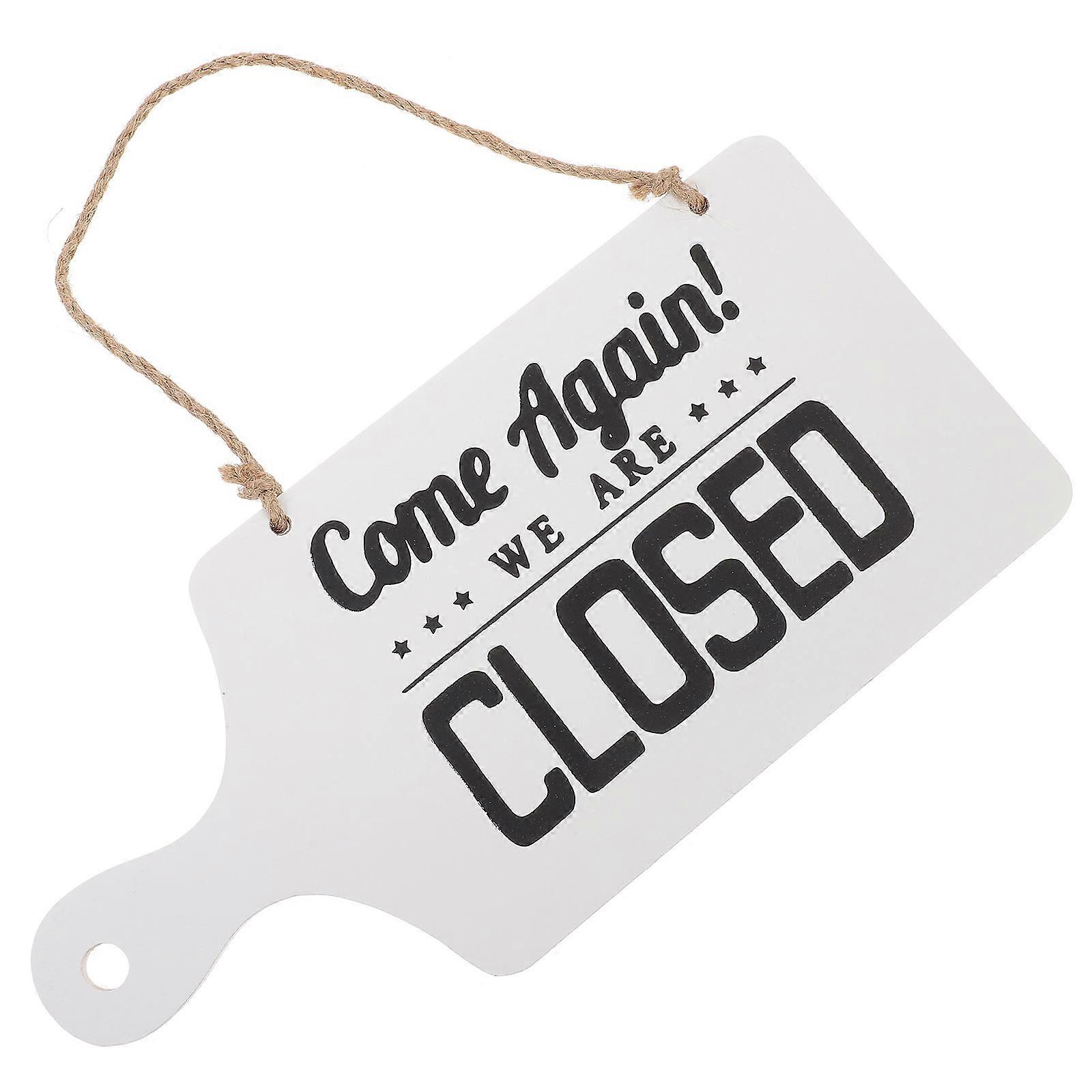 Vintage Style Open Closed Sign For Commercial Use 25X12CM Wooden Signage 2Pcs Indicate Business Status