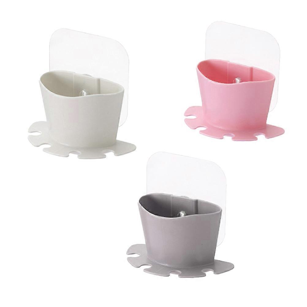 Wall Mounted Toothbrush Holder Assorted Color for Bathroom 2Pcs Set