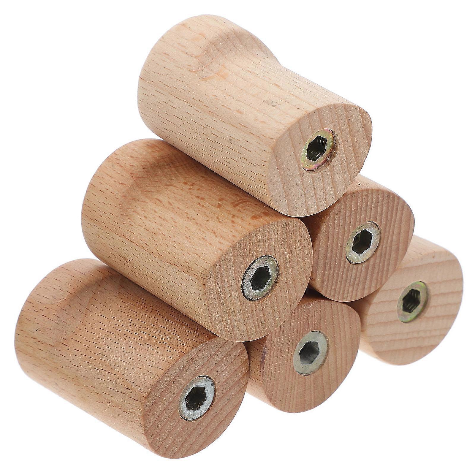 Boho Wall Hooks 3 Sets Wooden Coat Hooks For Entryway Light Yellow Space Saving Hanging Hats 6 Pcs