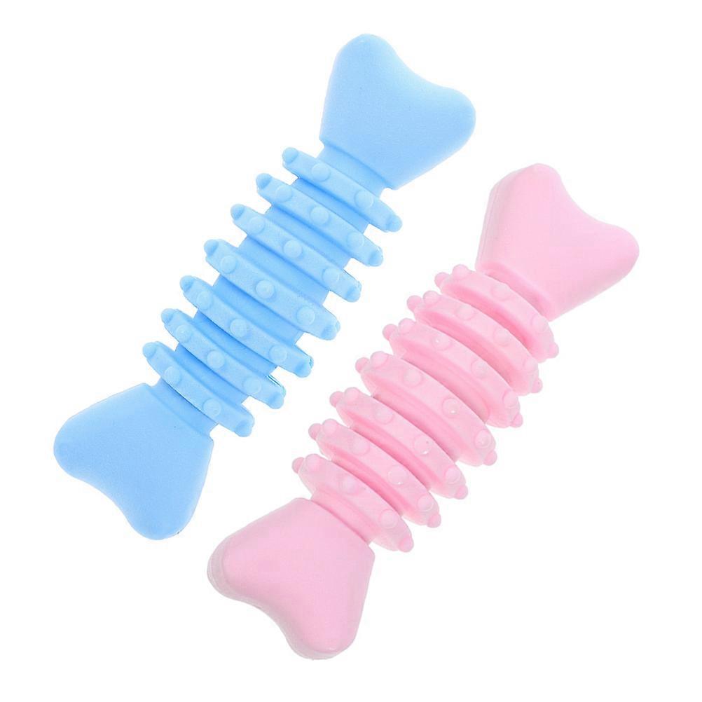 Dog Throwing Toy Bone Shape Chewing Toy for Dogs 4Pcs Interactive Play