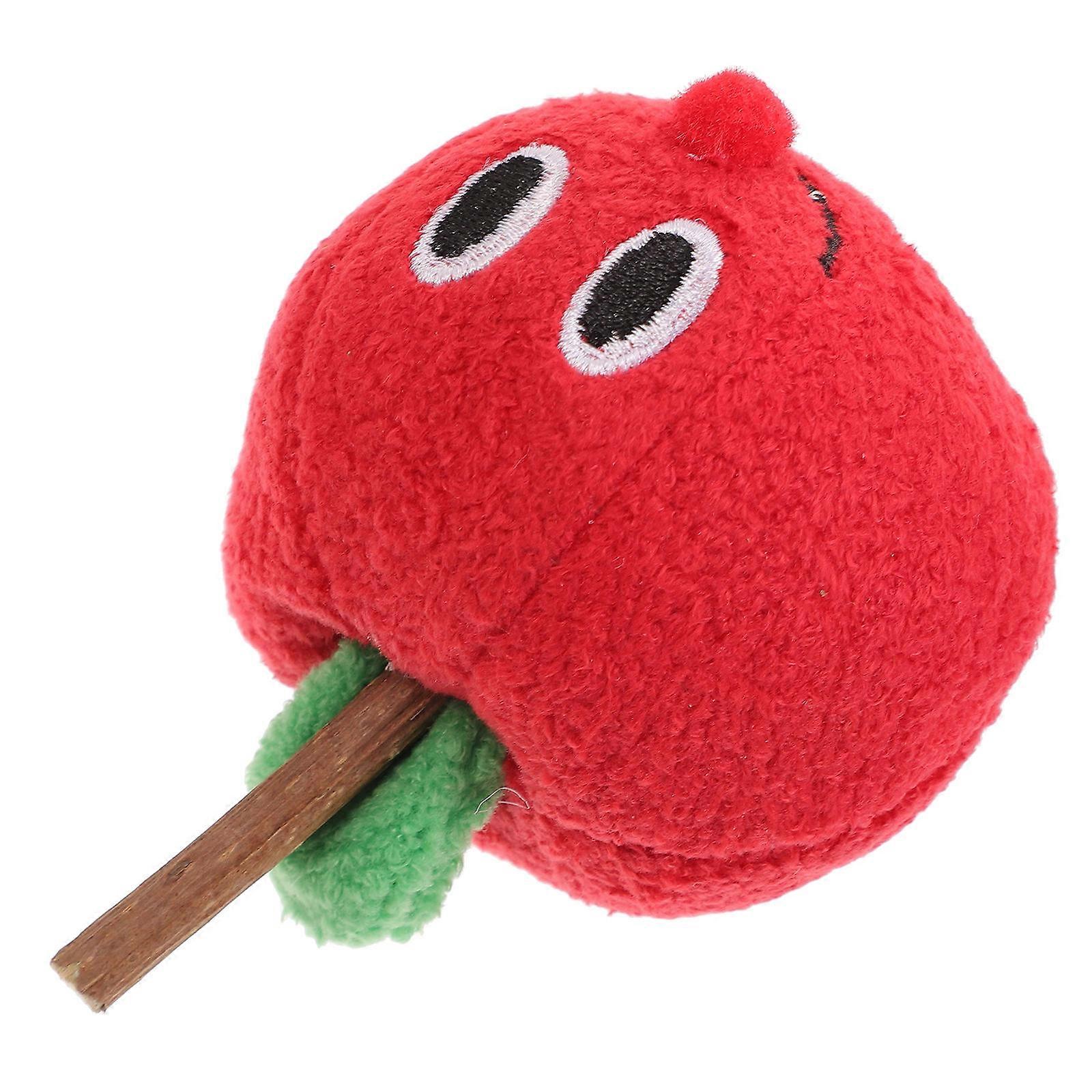 Kitten Teething Toys Plush Silvervine Cat Chew Sticks 4Pcs Cartoon Fruit