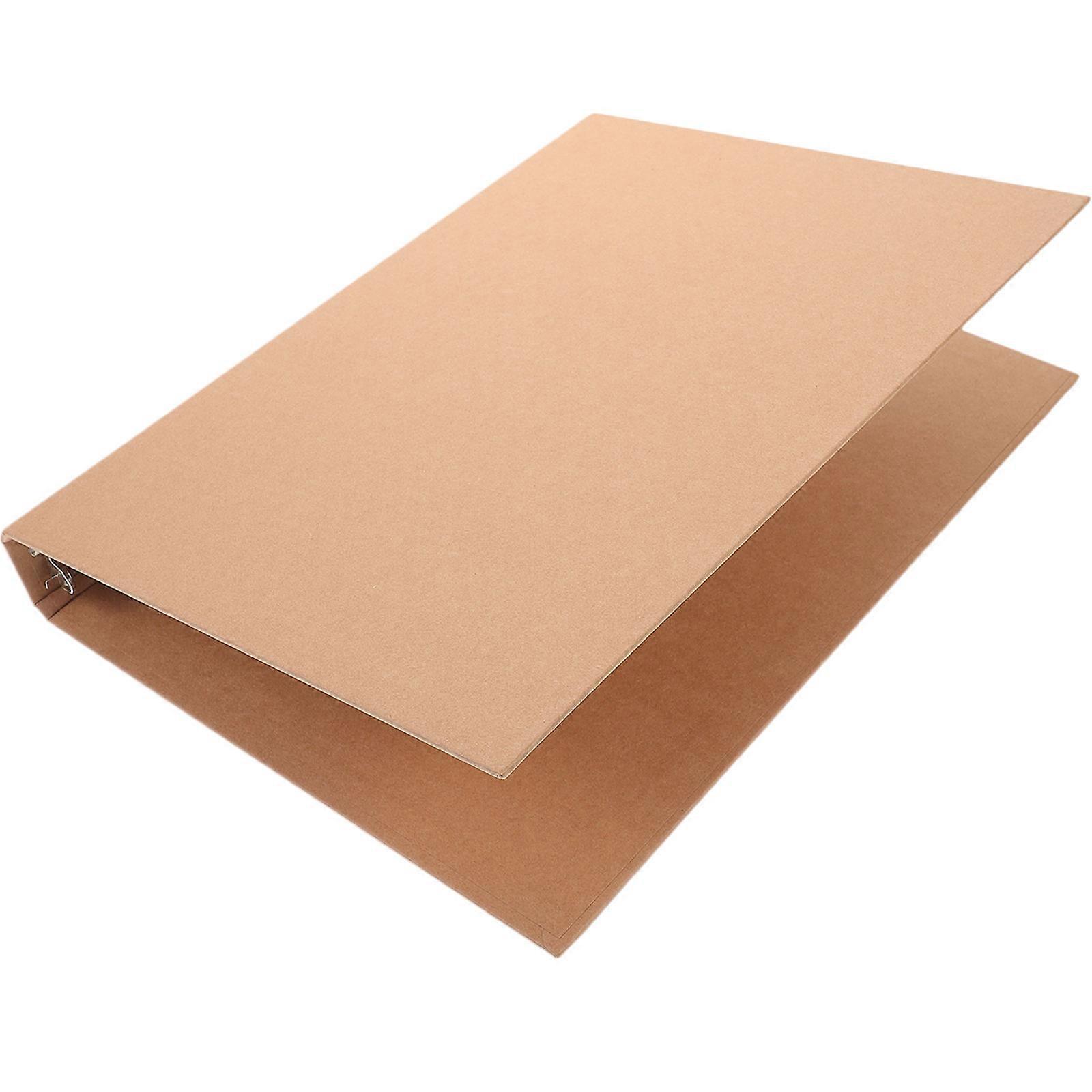 Light Brown Vintage Binder Cover 2Pcs Kraft Paper Reusable Notebook Shell Suitable For Notepad Gift Giving Document Protection
