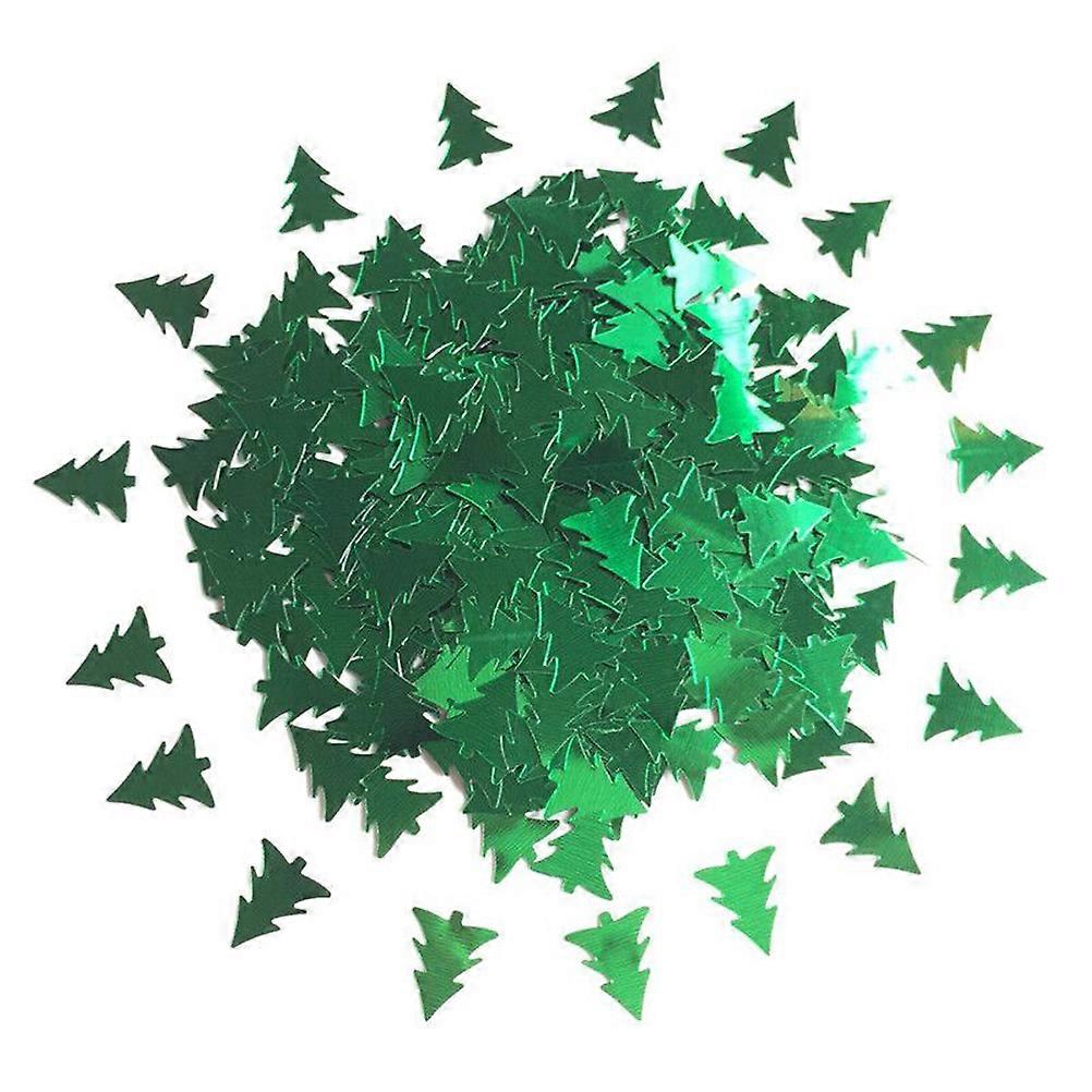 Christmas Confetti Decorations Green Tree Shape for Table Decoration 3Pcs