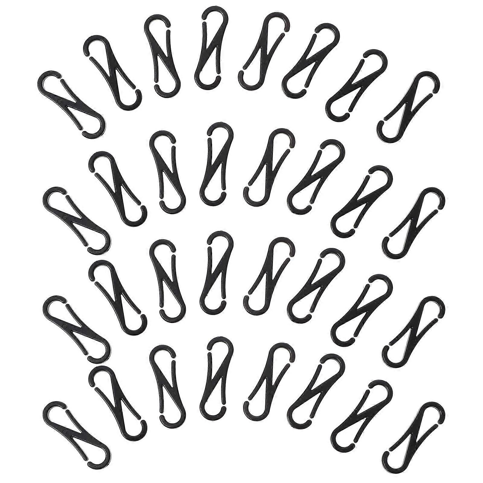 Black Lanyard Hooks Plastic Clasp for Storage Use 300Pcs Durable