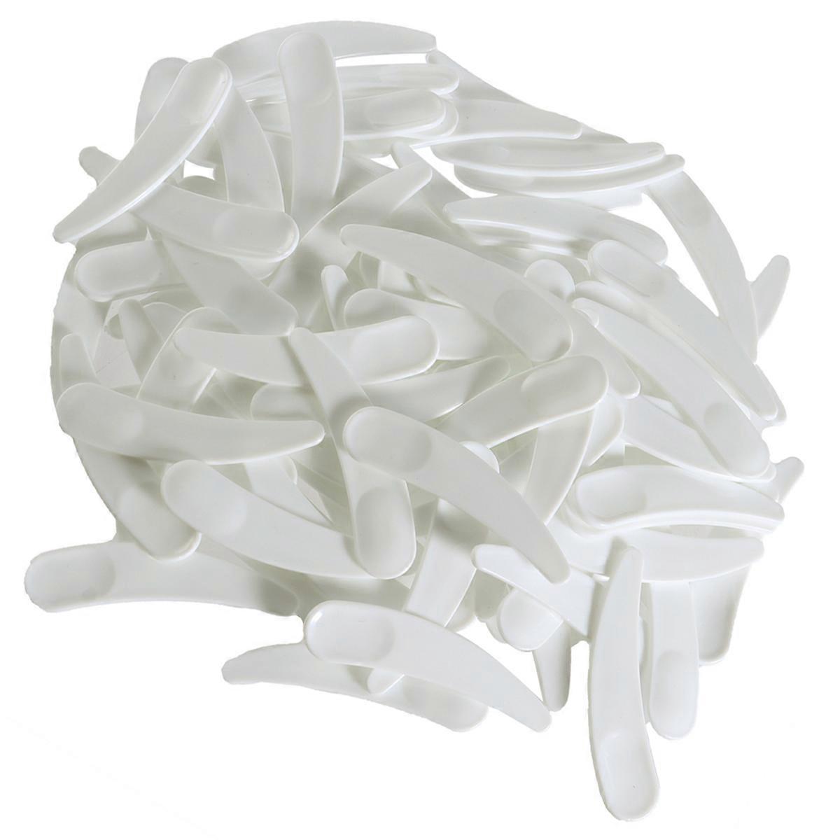 Plastic Curved Cosmetic Spatula Makeup Spatula Tool Mini Disposable 200Pcs