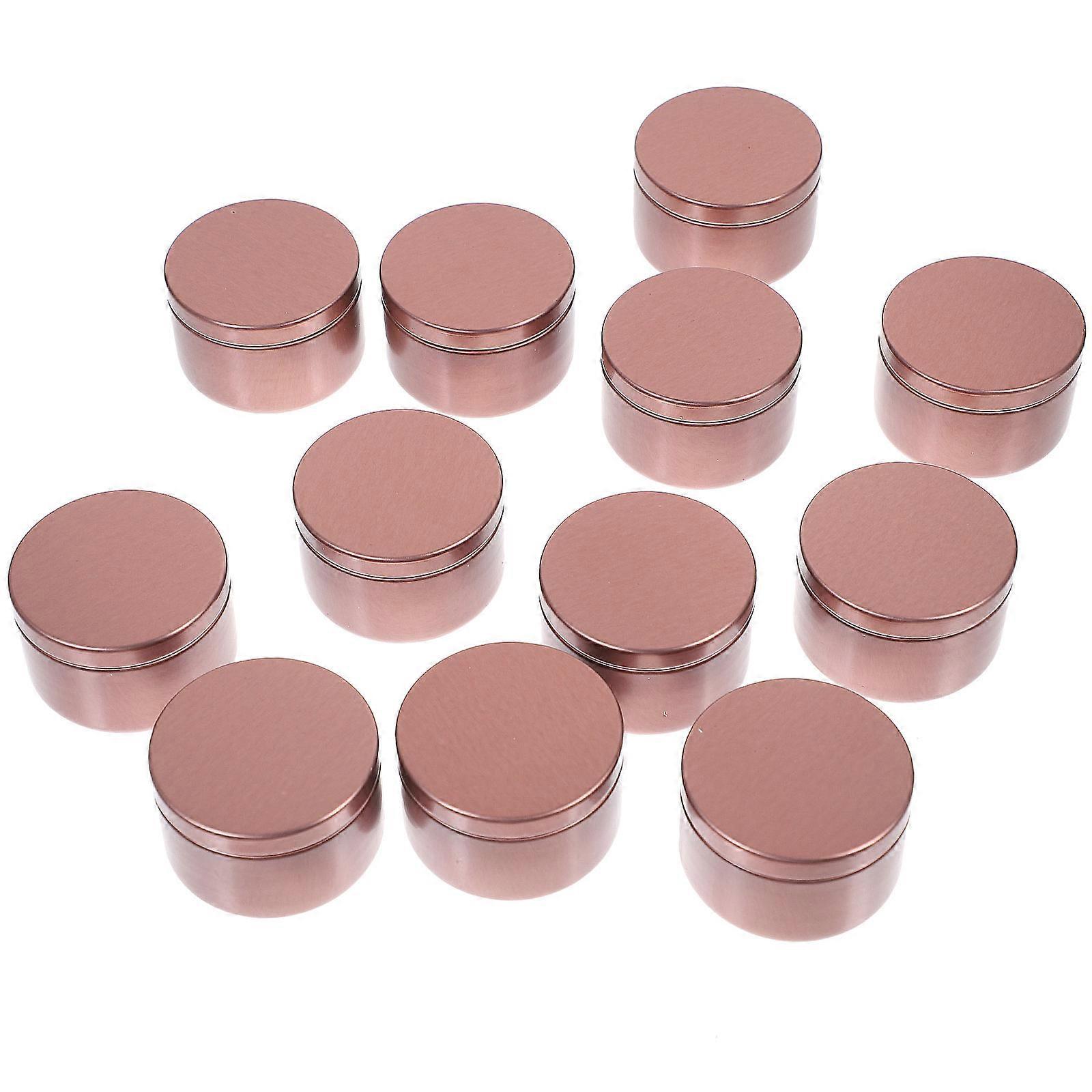 Candle Aluminum Can Candle Storage Container Light Brown 48Pcs Pack