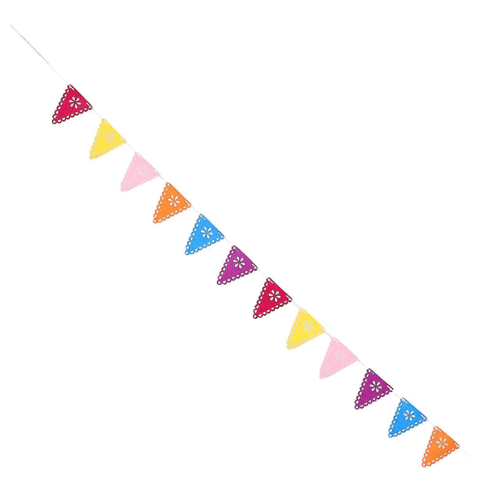 Mexican Birthday Party Felt Flag for Wall Decorations 5Pcs