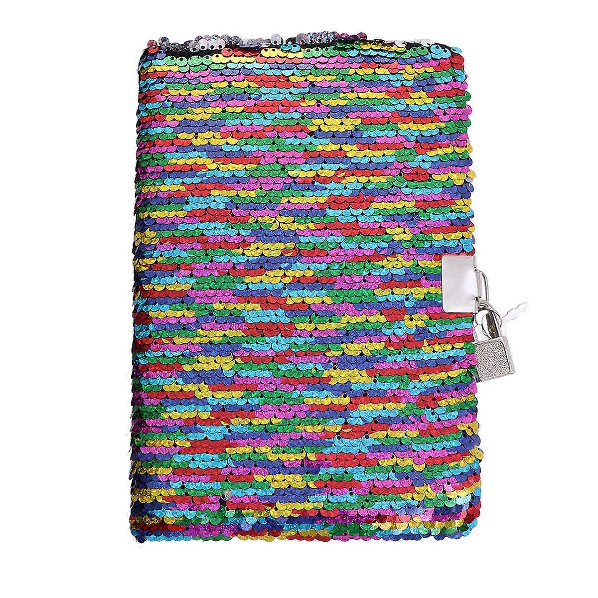 Hand Account Notebook for Writing Use 2Pcs Colorful Sequin Notepad