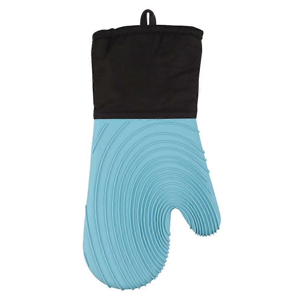 Protective Gloves Silicone Oven Glove for Heat Insulation 3Pcs Set Sky-Blue