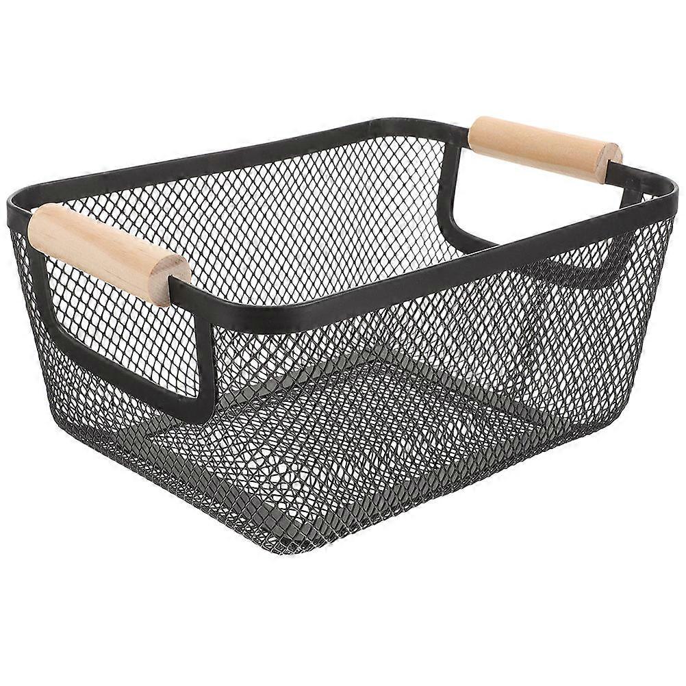 Scandinavian Style Handheld Decorative Storage Basket Crafted From Iron Metal 1Set