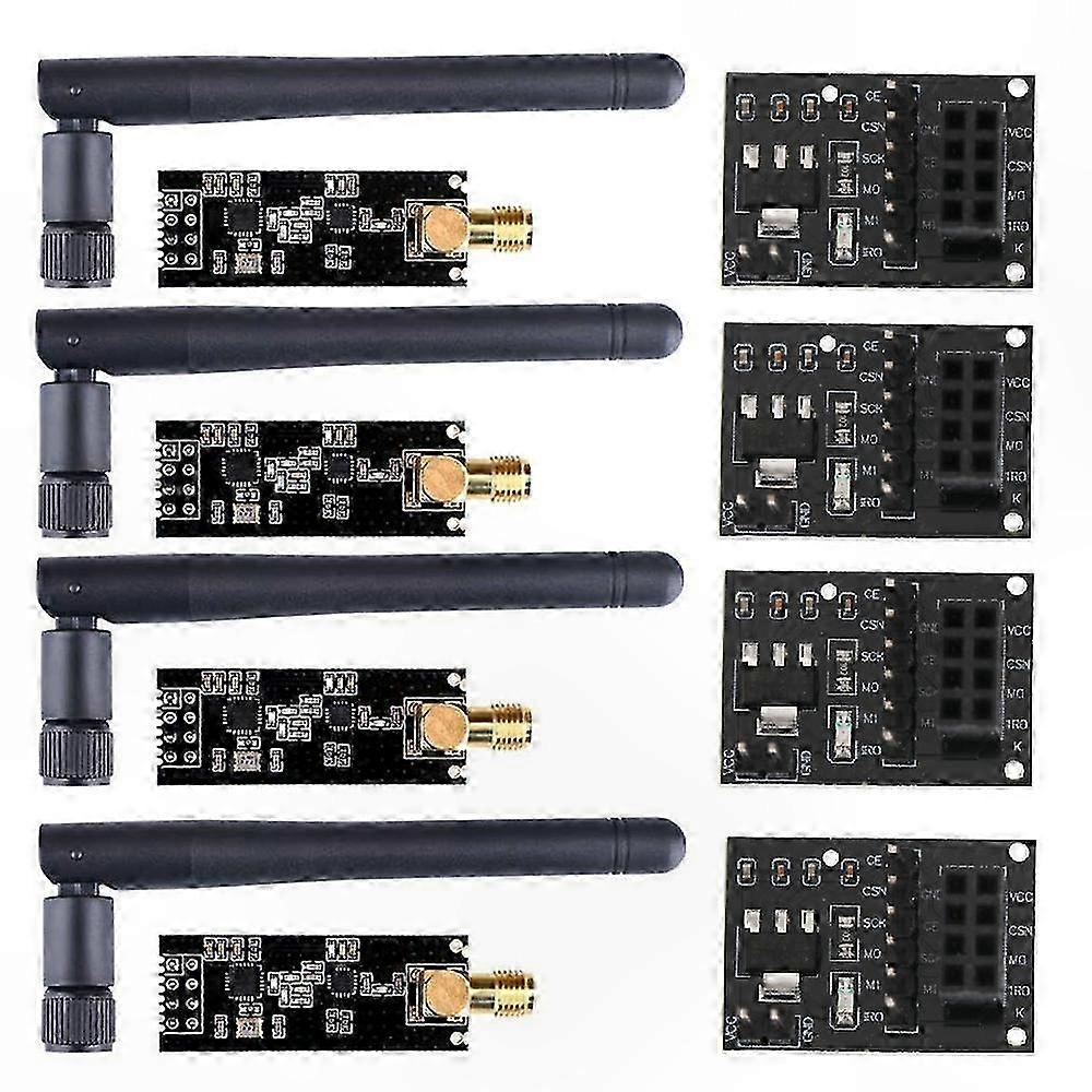 4-Pack Wireless Modules with Antenna for Long-Range Communication up to 1100 Meters