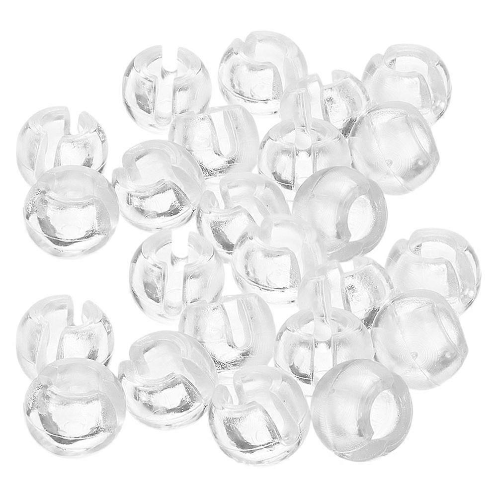 Clear Beaded Chain Crimp Stop for Curtain Accessories 160Pcs Pack