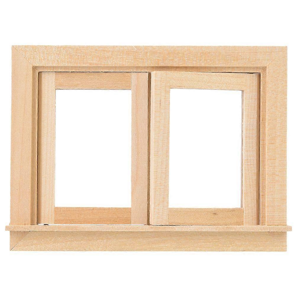 Mini Simulation Wooden Window Furniture for 1:12 Doll House Accessory