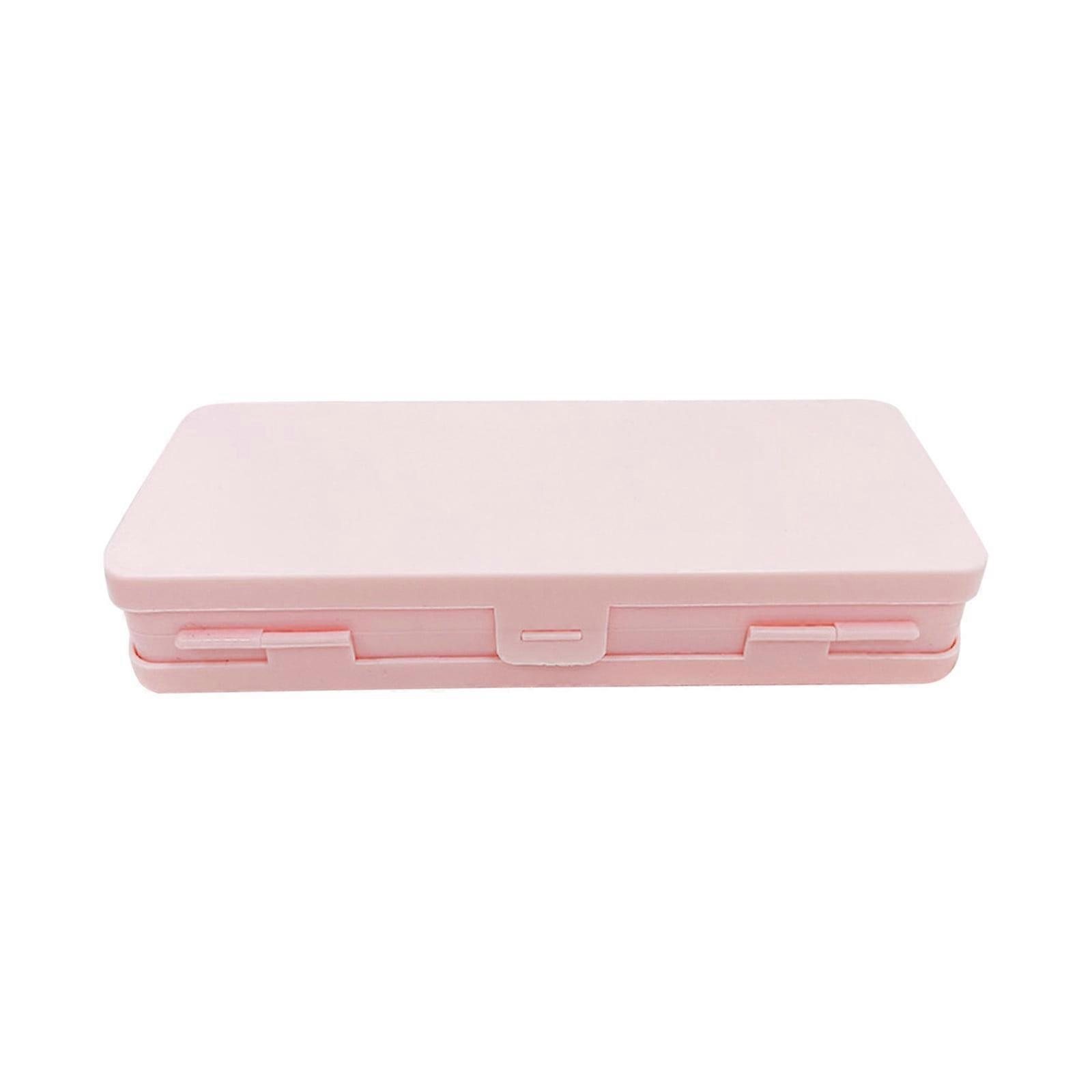 Solid Color Double Layer Pencil Case with 5 Compartments, Clear Double-Deck Organizer with Snap Closure, Compatible with School, Home & Office