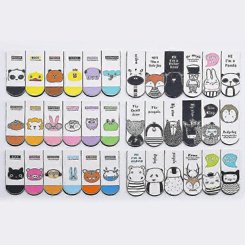Minglan 36 Pieces Magnetic Bookmarks Page Markers, 36 Magnetic Optical Bookmarks