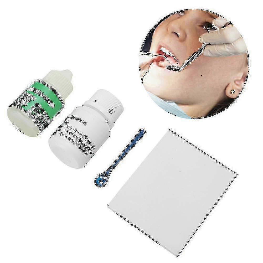 15ml Zinc Polycarboxylate Dental Cement Liquid with 30g Powder Set for Permanent Tooth Restorations and Crown Cementation