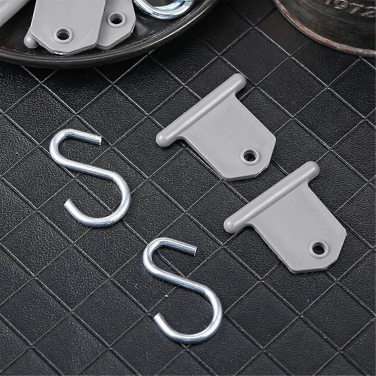 14pcs RV Awning Hooks for Lights Camping Awning Accessory Hangers S Shaped Gray Hooks Set Campers Li