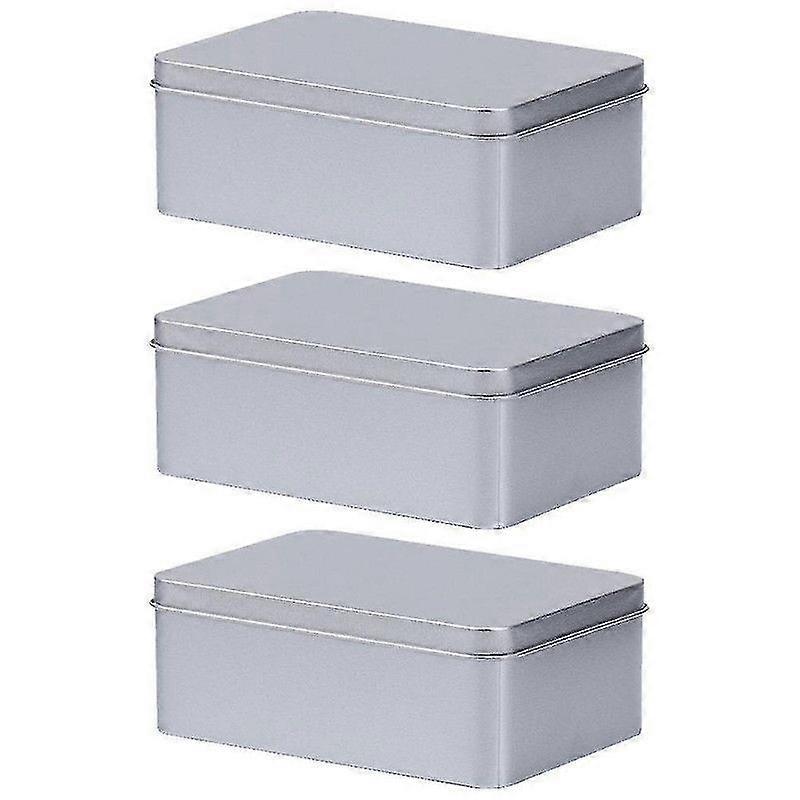 3 Stück Blechdose mit Deckel Weißblech-Aufbewahrungsbox Mehrzweck-Hochzeits-Süßigkeitendose