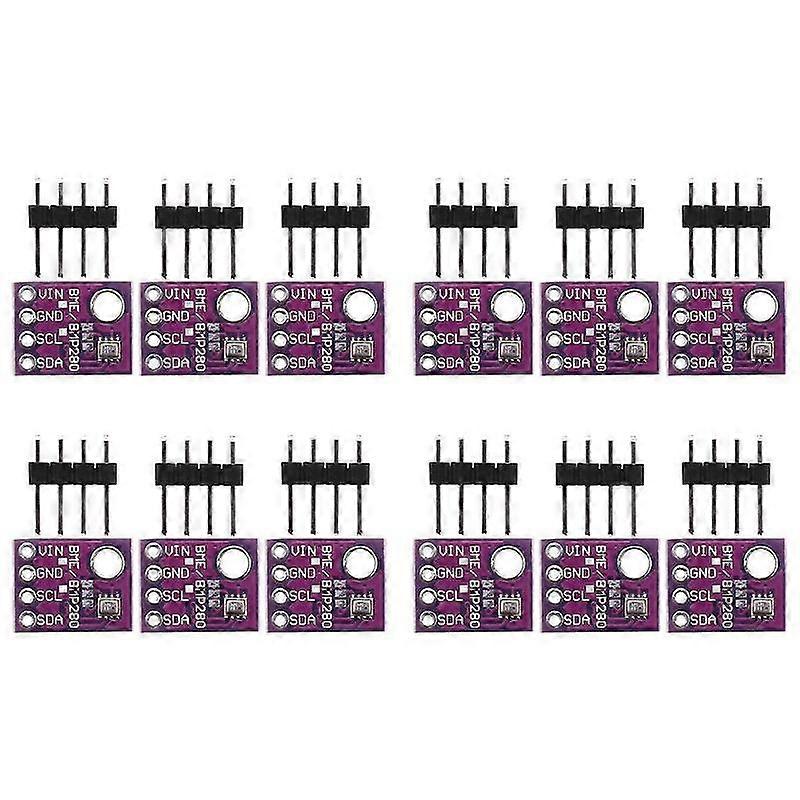 12Pcs BMP280 5V Digital Temperature Barometric Pressure Sensor Module, Temperature Sensor Atmospheri