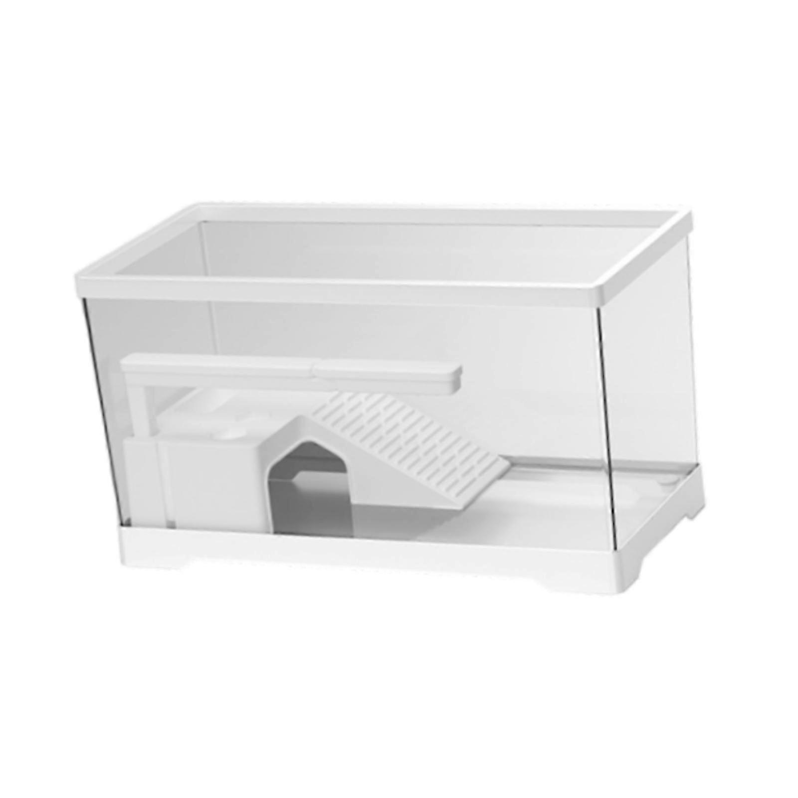 Turtle Tank Bottom Drainage Resting Feeding Box Reptile Habitat Indoor Decor