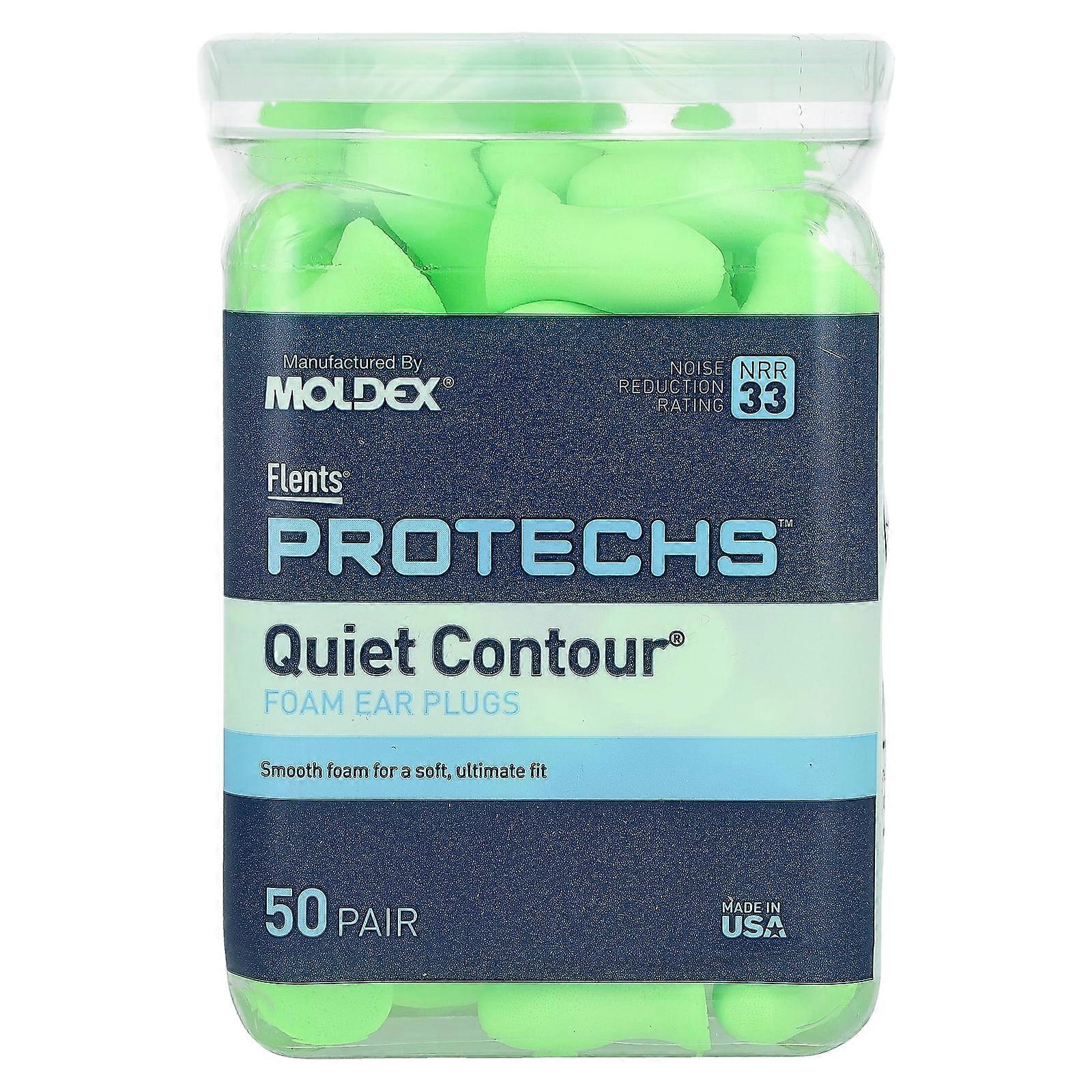 Protechs, Quiet Contour, Foam Ear Plugs, 50 Pair