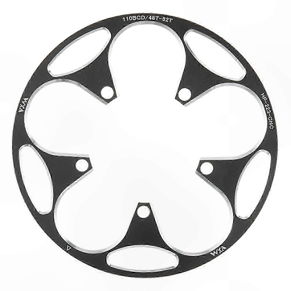 CNC Machined Chainring Shield for Mountain Bike 110BCD 48-52T Black Protector