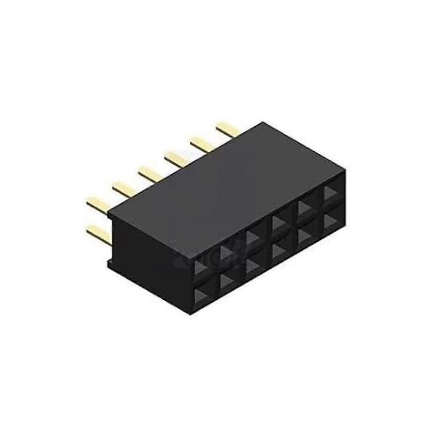 2.54mm Double Row Female Long Pin 11mm Breakaway PCB Board Pin Header Socket