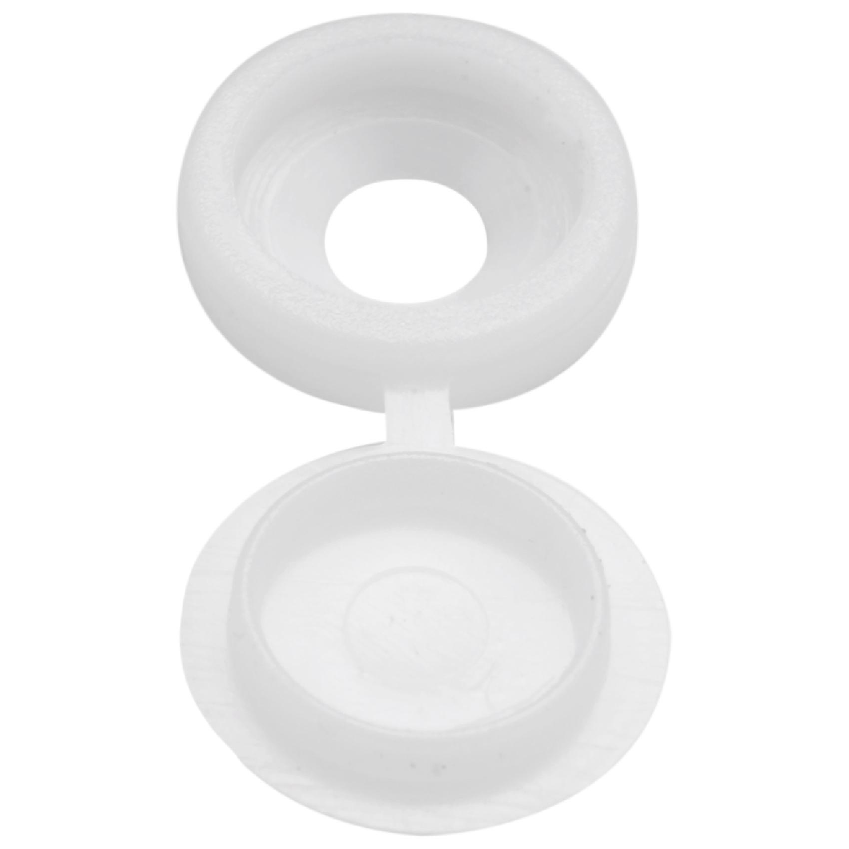 200 Pcs Screw Plastic Hinged Screw Head Caps Decor (White)