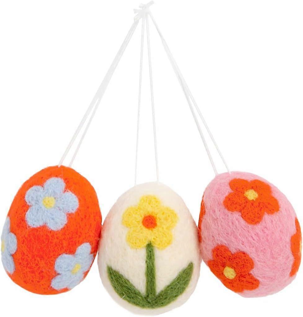 ZENGO Felt Easter Egg Decorations for Easter Tree, Hanging Ornament, Spring Table Setting, Easter Egg Hunt