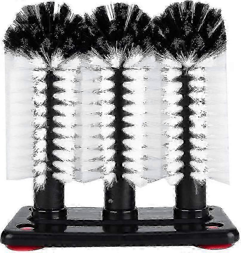 3 Brush Glass Cleaner, Multipurpose Glass Brush