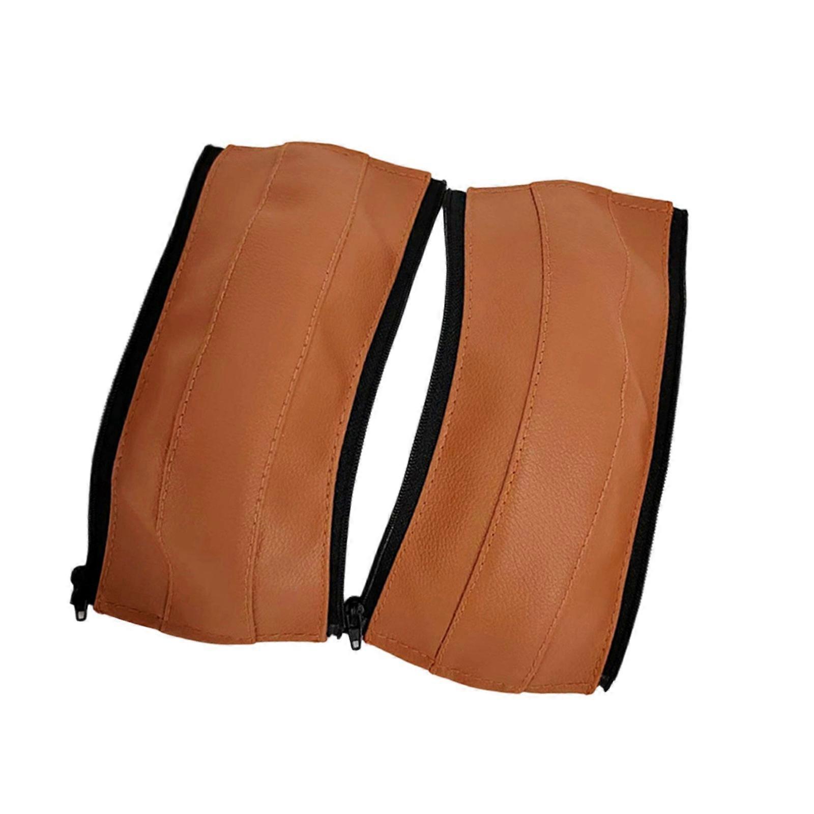 Ergonomic Strollers Handle Cover With PU Leather For Enhancing Comfort And Universal Use for Baby Pushchairs  brown