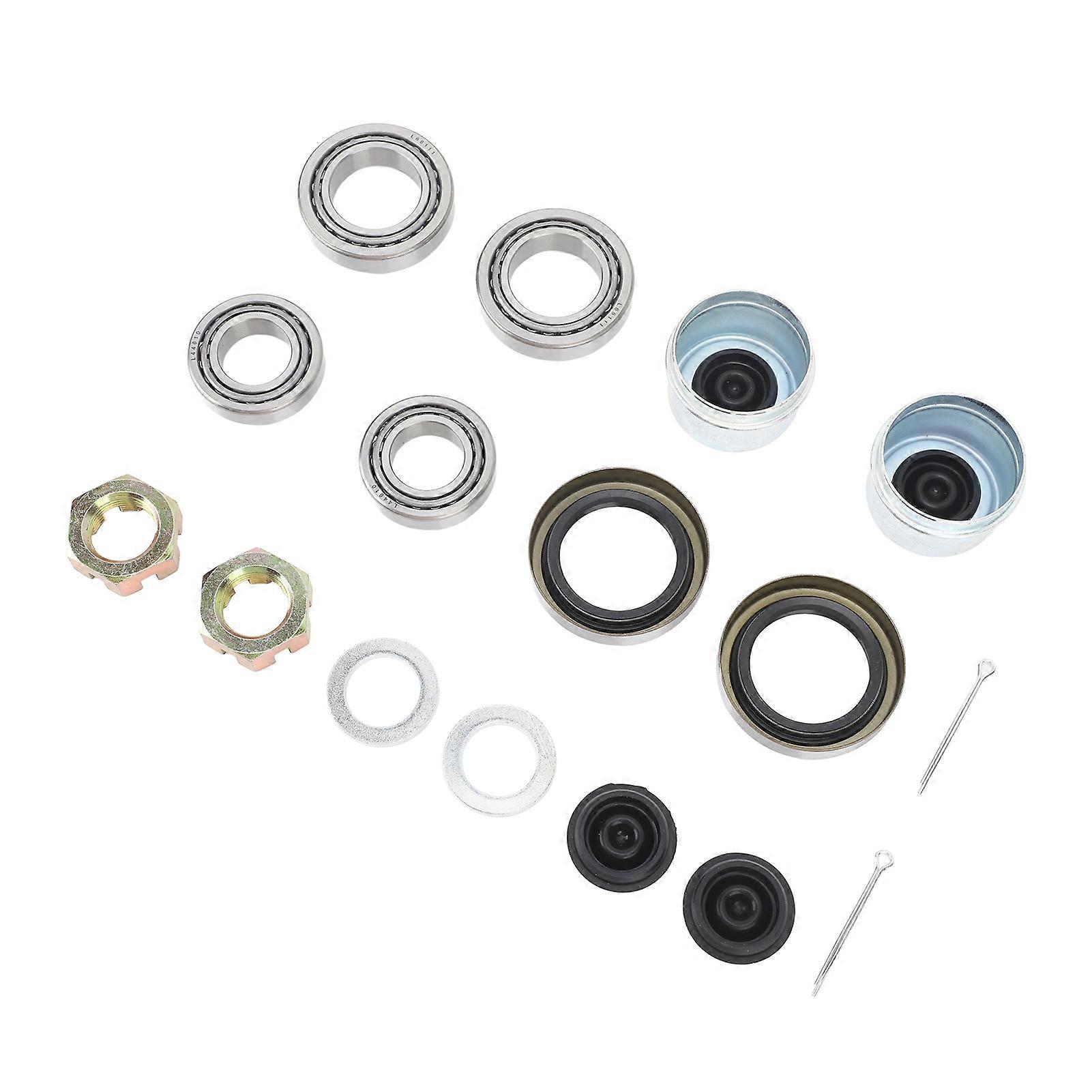 Trailer Axle Bearing Kit Low Working Noise Long Lifespan L68149 L68111 for 1 1/16in to 1 3/8in Trailer Axles 3500lb