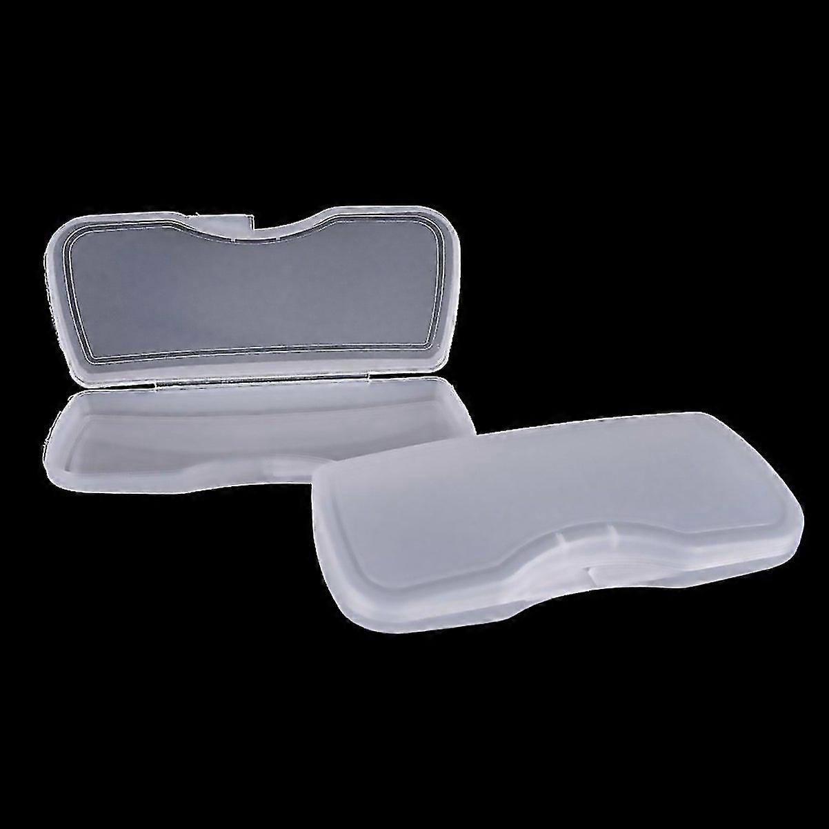 For 2pc Pvc Durable Transparent Matte Polarized Clip Sunglasses Glasses Case Hard Box Eyewear Access