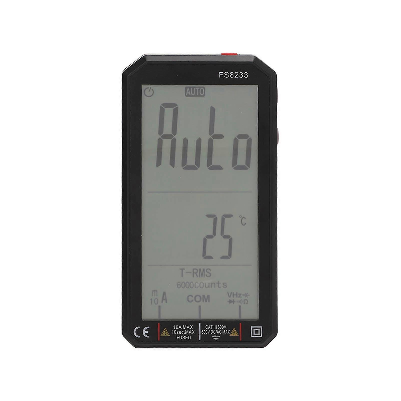 FS8233 Digital Multimeter Handheld Voltage Current Tester Large Screen Resistance Capacitance Meter