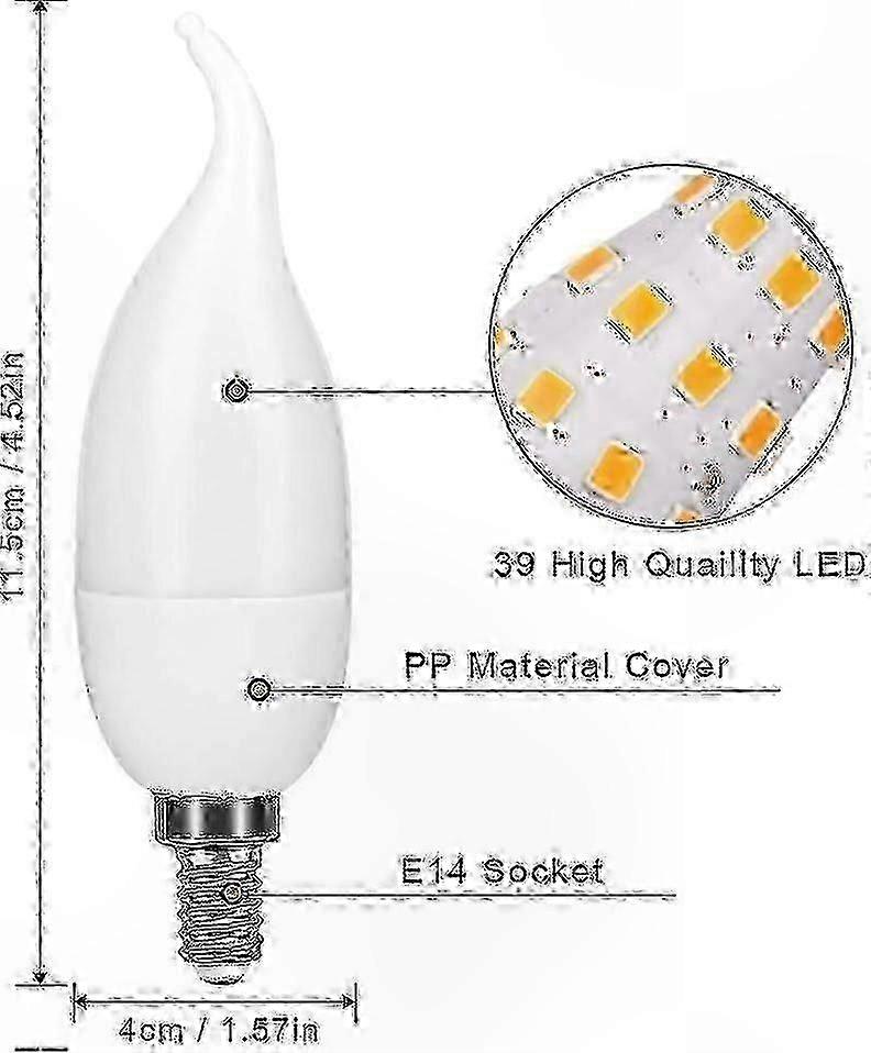 Lâmpada de Chama LED E14 3W 3 Modos Iluminação Decorativa Pacote com 4