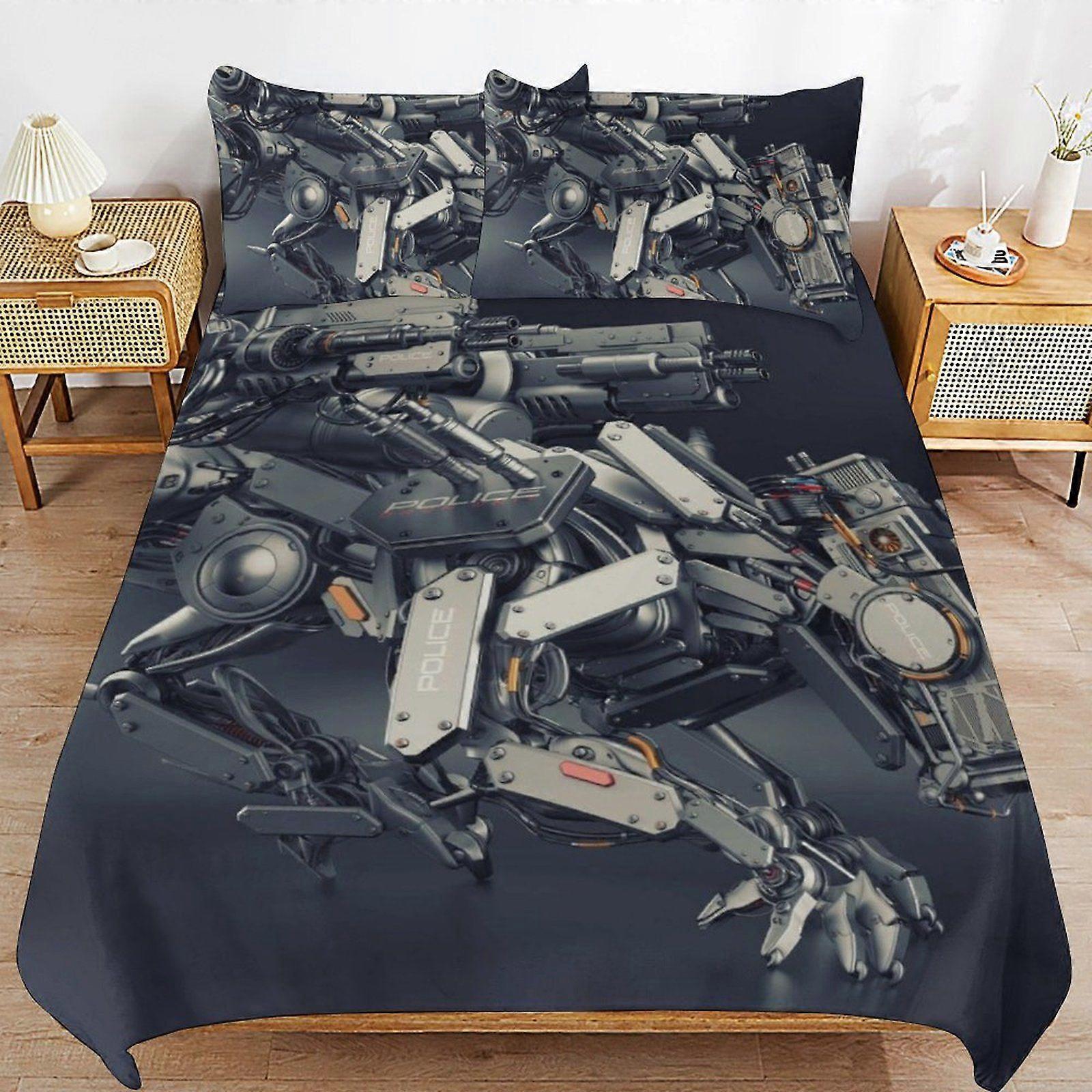 d134 War of the Robots Comfortable Sleep Feel Long Thread Finish Zipper Setup Practical Bed Duvet Cover Sets Detail b134