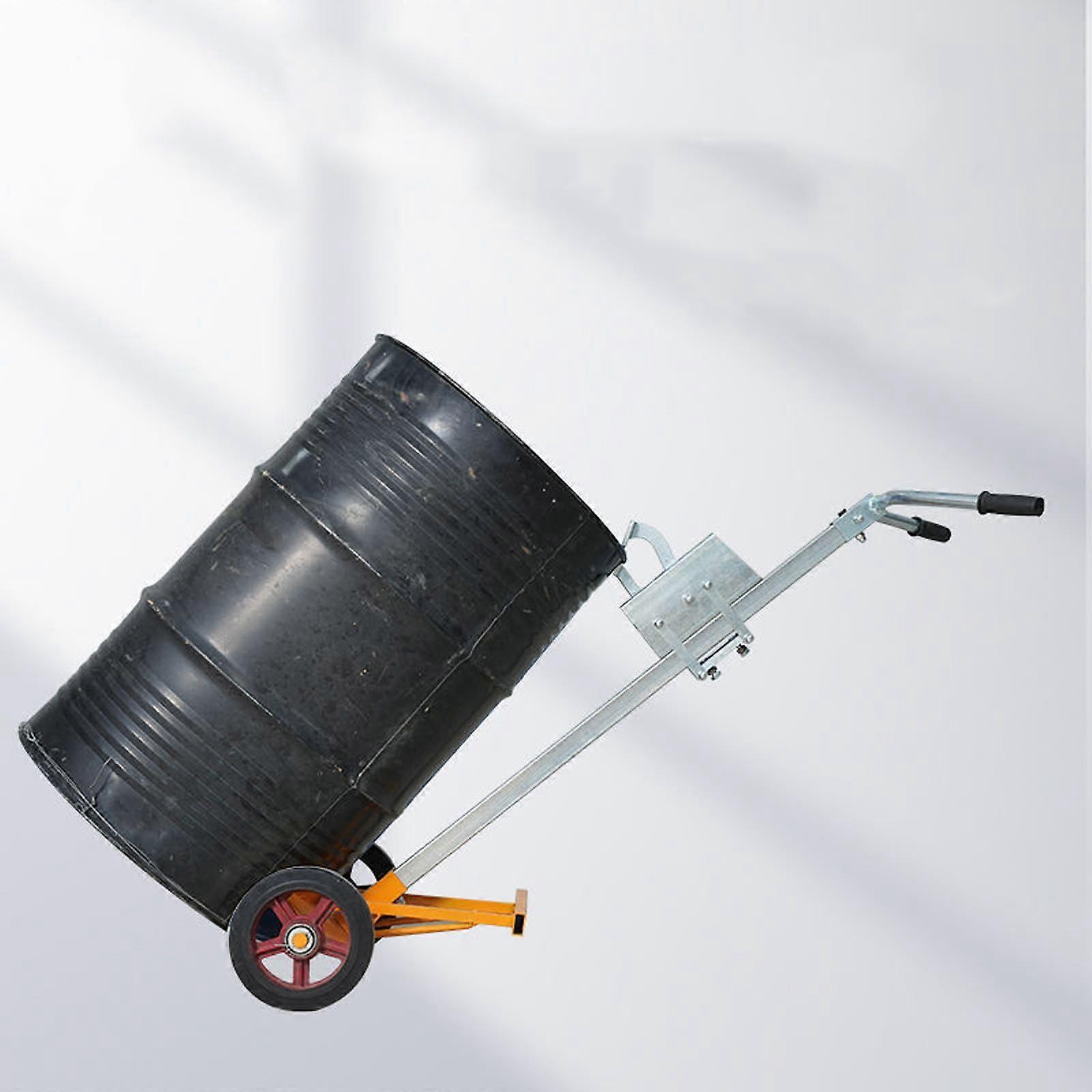 HeavyDuty Drum Dolly With Handle 450kg Capacity NonTipping Steel Frame Warehouse Barrel Handling Normal A